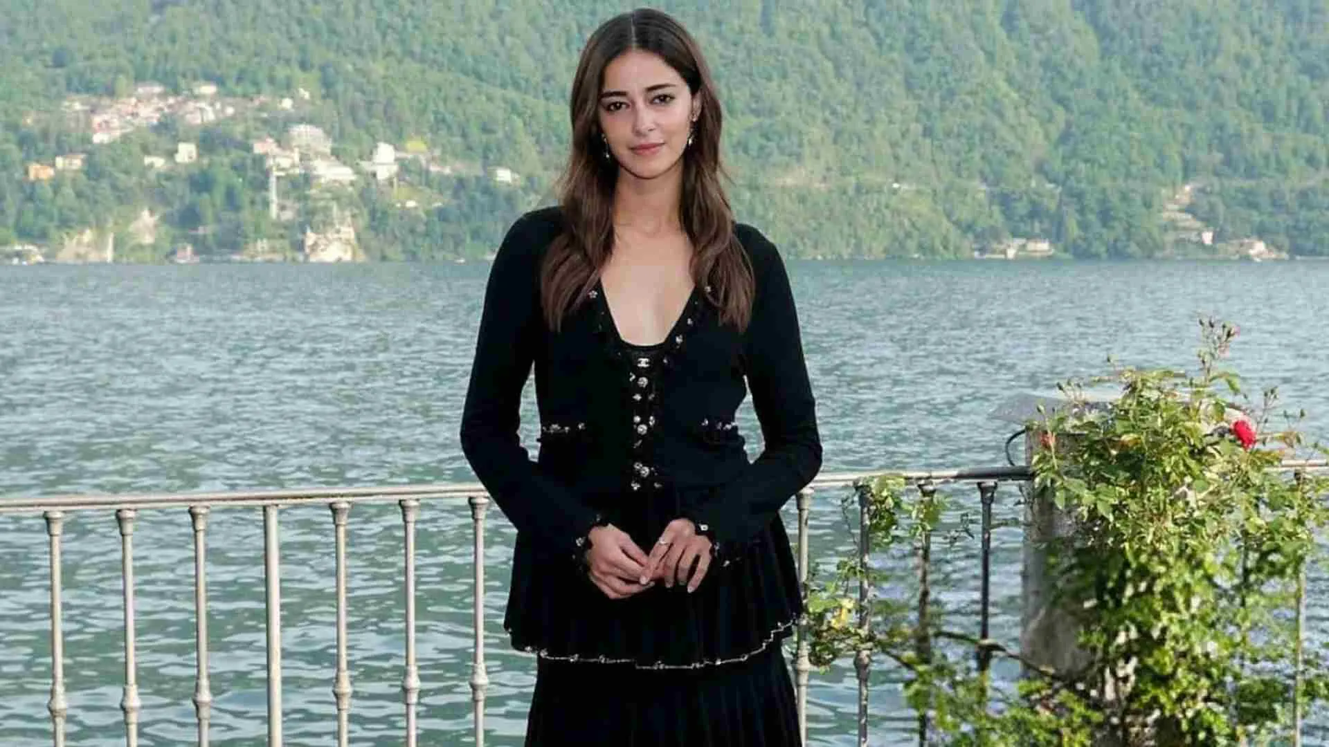 Ananya Panday Stuns in Black 3-Tiered Dress at Chanel Cruise Show