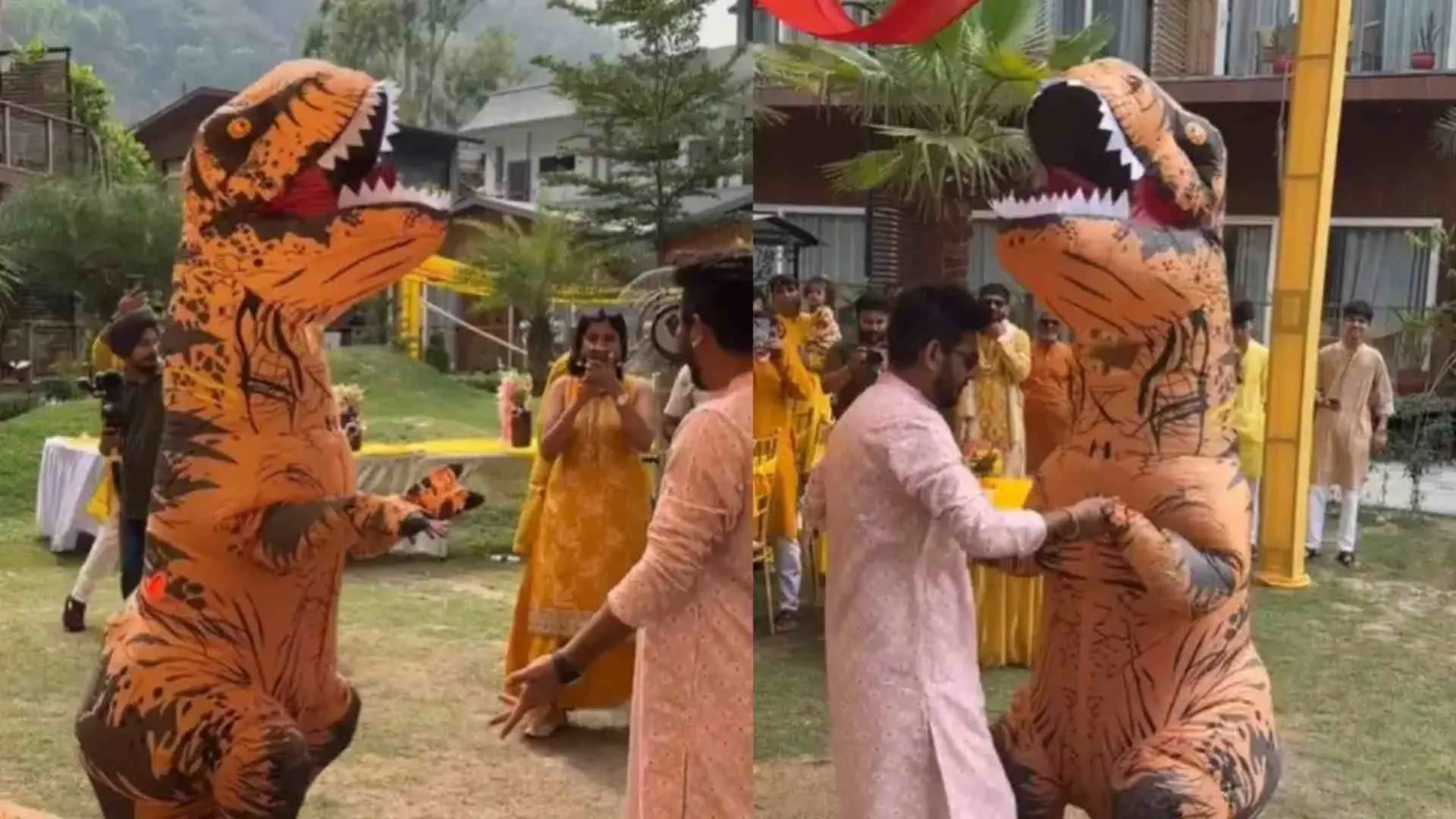 Bride Makes Epic Entry at Haldi Ceremony in THIS Costume | WATCH