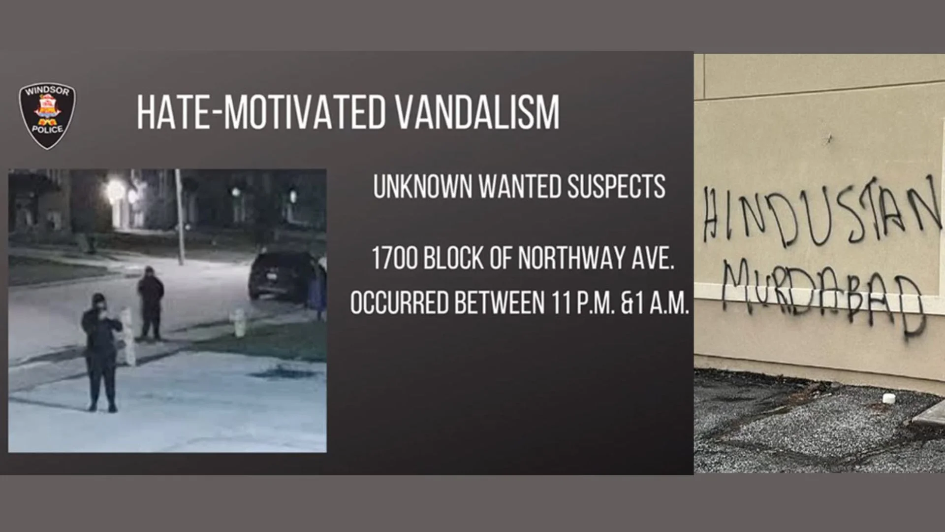 Canada Temple Vandalised: Police Search For Two Hooded Suspects In Hate-Motivated Attack