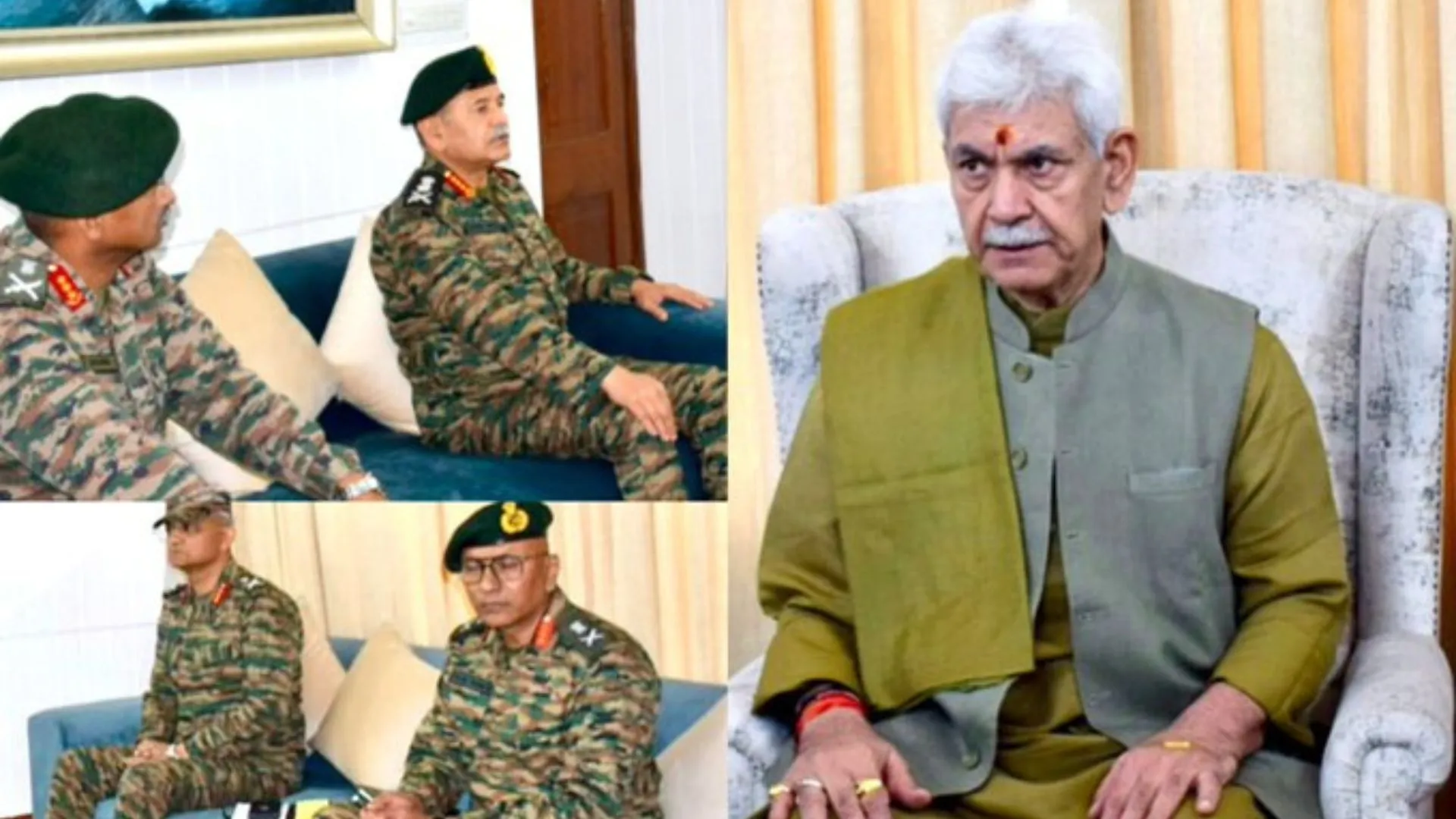 Indian Army Chief Upendra Dwivedi Visits Kashmir, Reviews Security with LG After Pahalgam Attack