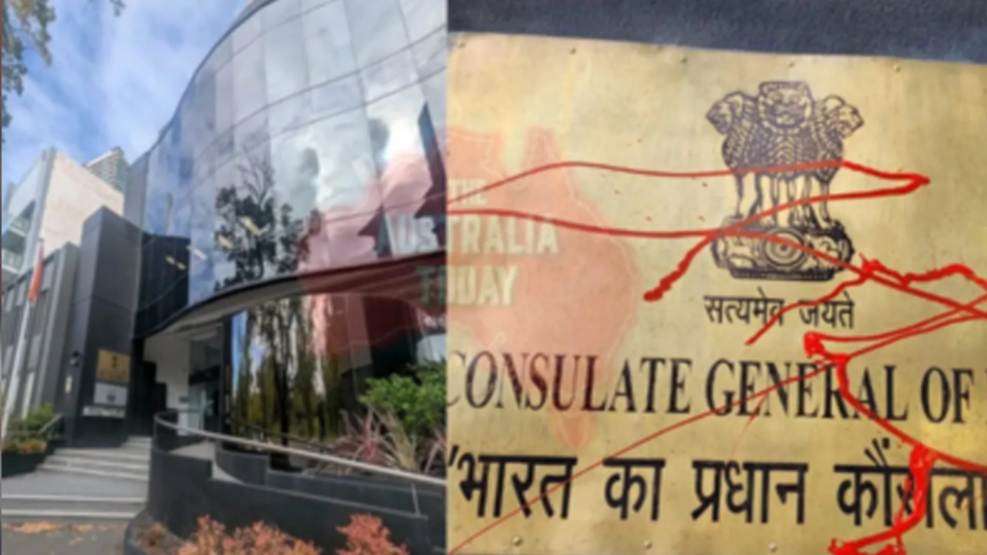 Indian Consulate in Australia Vandalised Again, Graffiti Found at Entrance