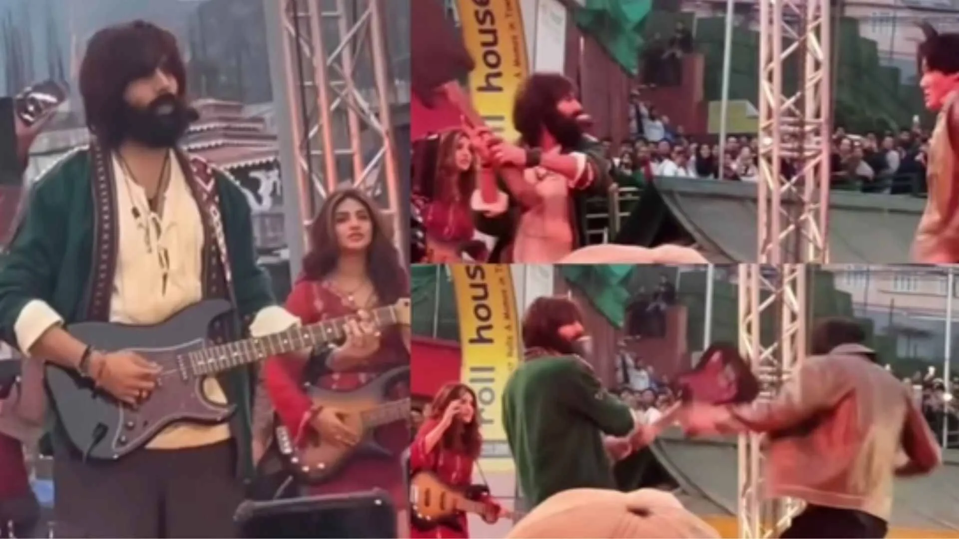 Kartik Aaryan Accidentally Hits Man With Guitar on Anurag Basu’s Film Set | WATCH