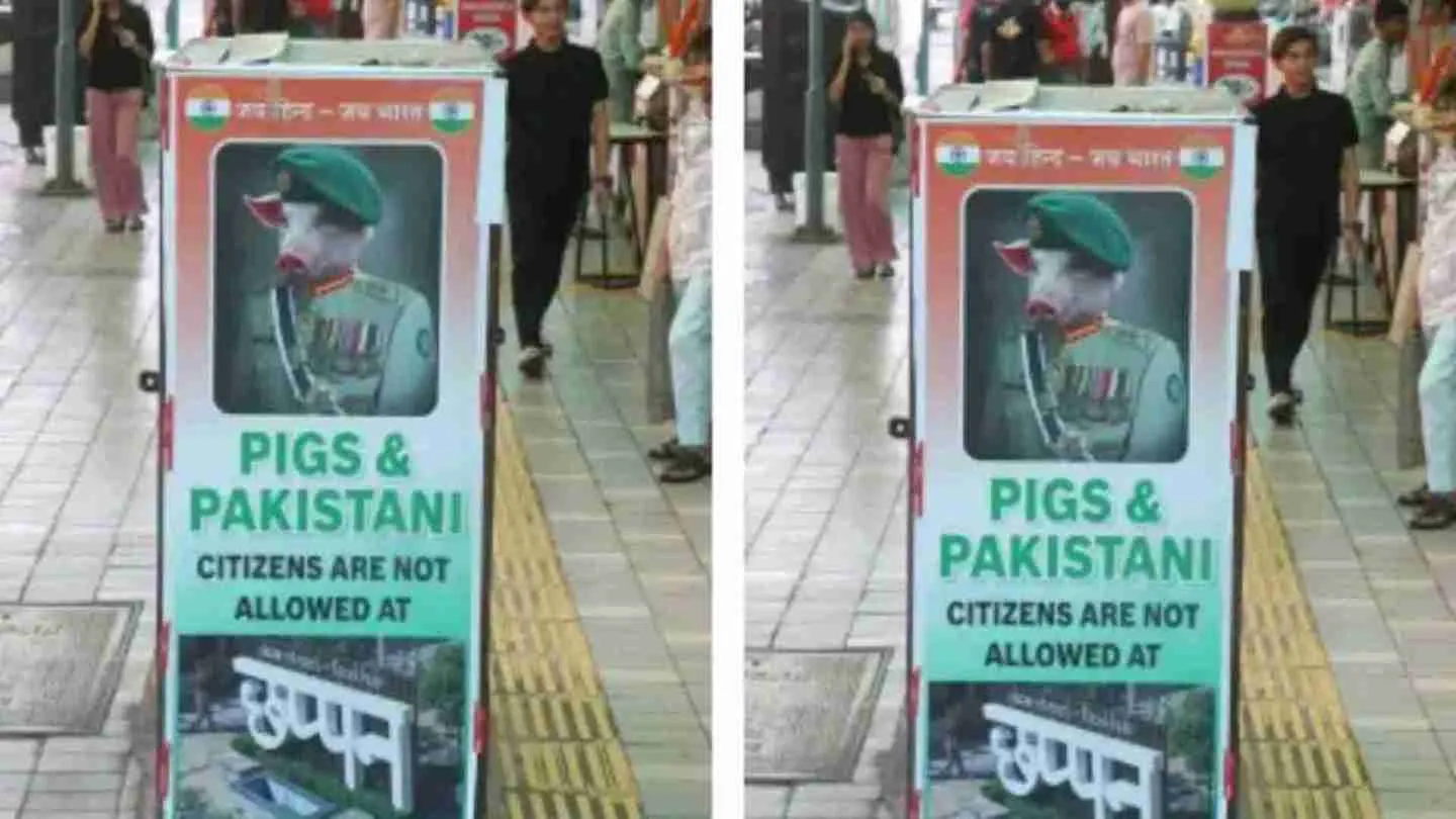 ‘No Pigs, No Pakistanis Allowed’: Morphed ‘Pig-Faced’ Image Of Pak Army Chief Outside Indore Eatery Goes Viral | WATCH