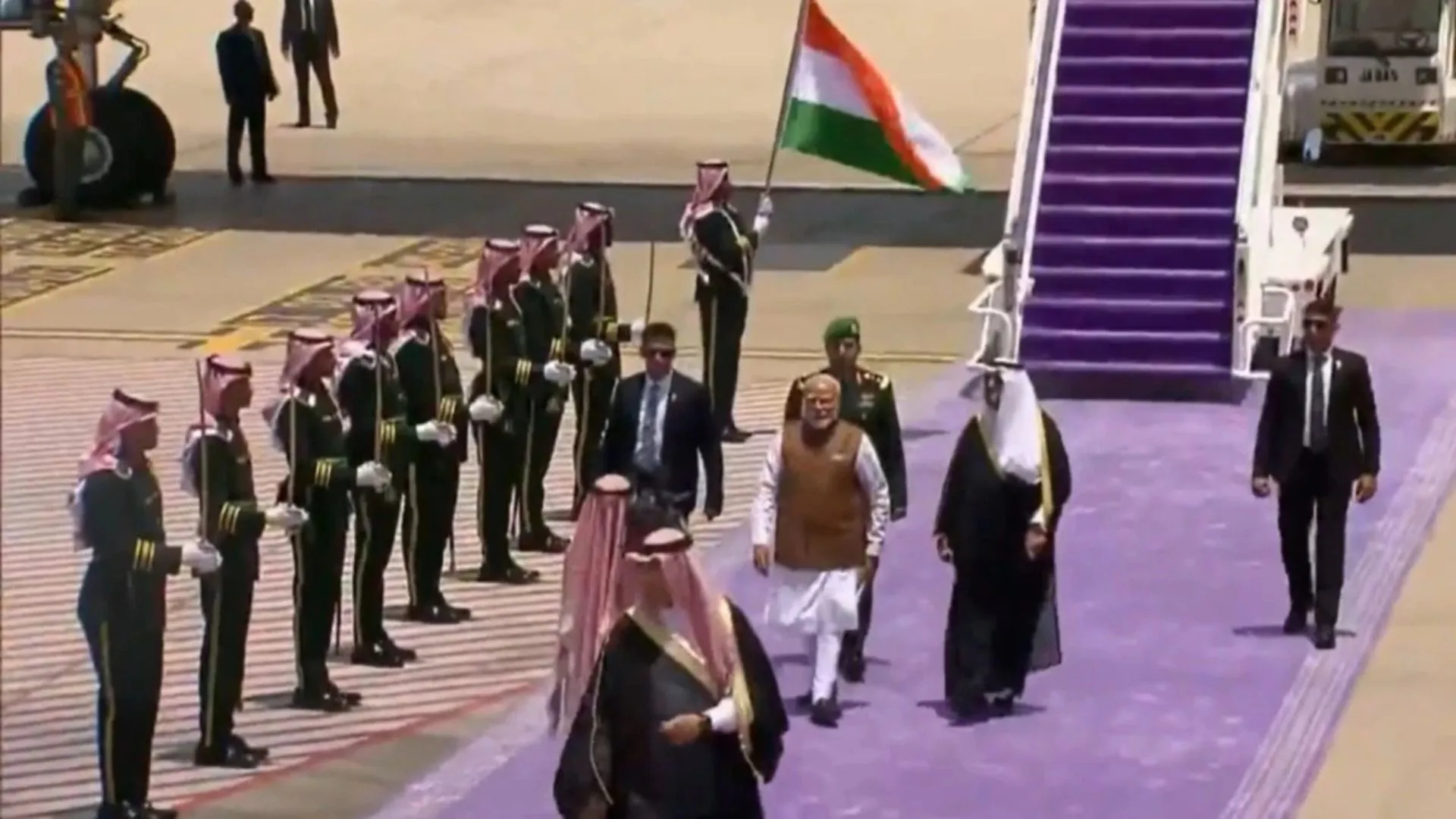 PM Modi Lands in Jeddah for Key Strategic Talks with Saudi Crown Prince | Watch