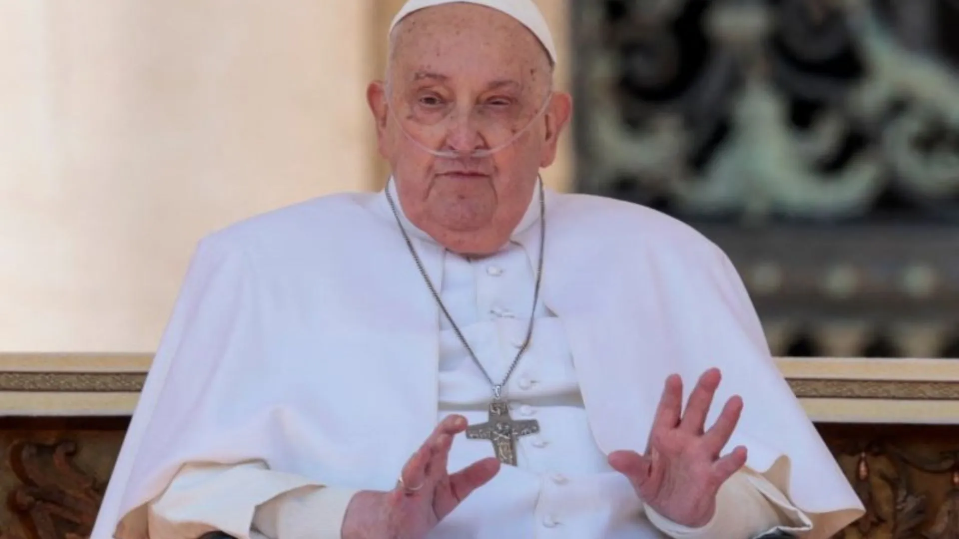 Pope Francis Appears in Public at Vatican for First Time Since Hospitalization