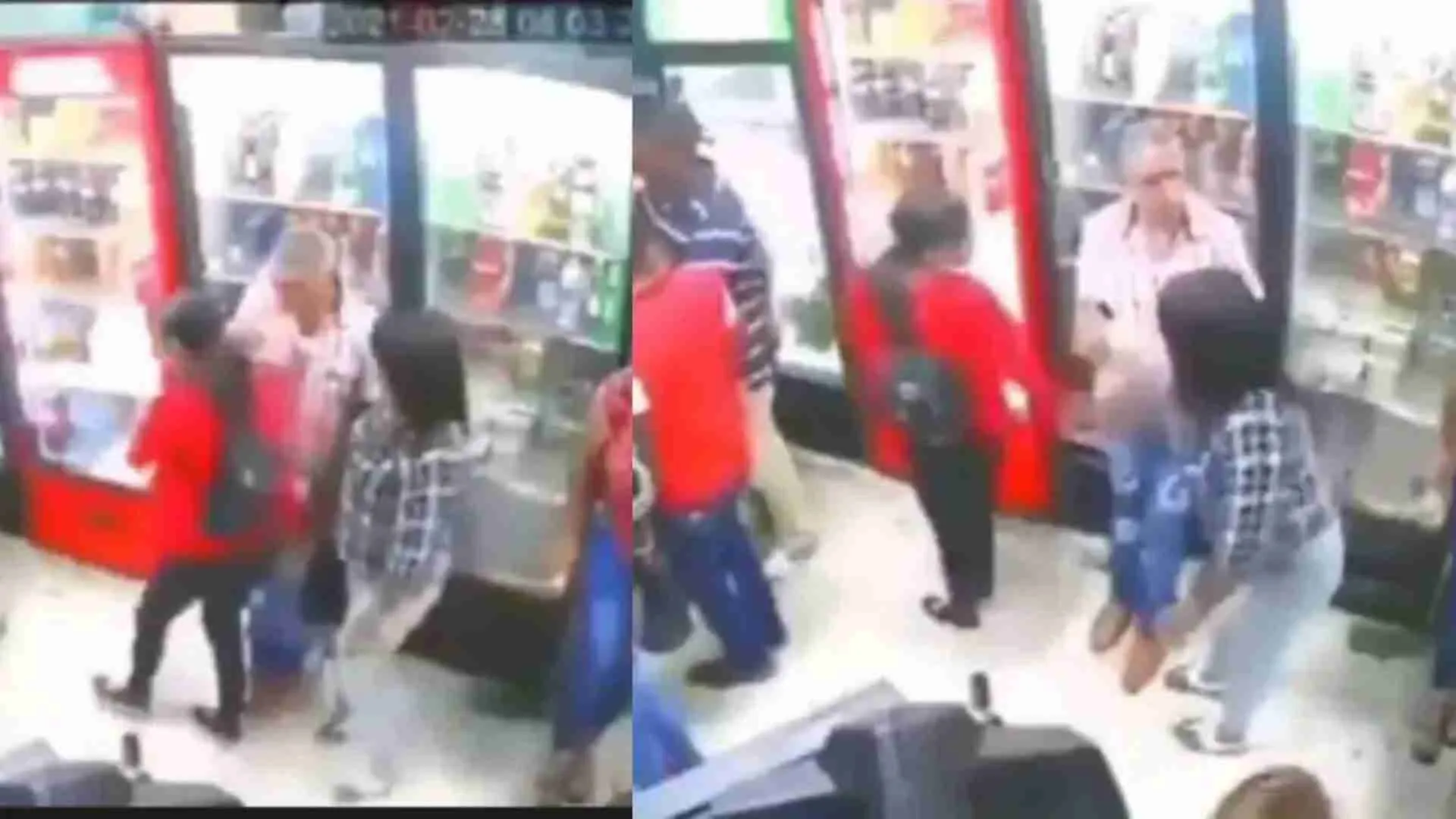 Red-Dressed Woman Grabs Man’s Private Part In Public In front Of His Wife | WATCH