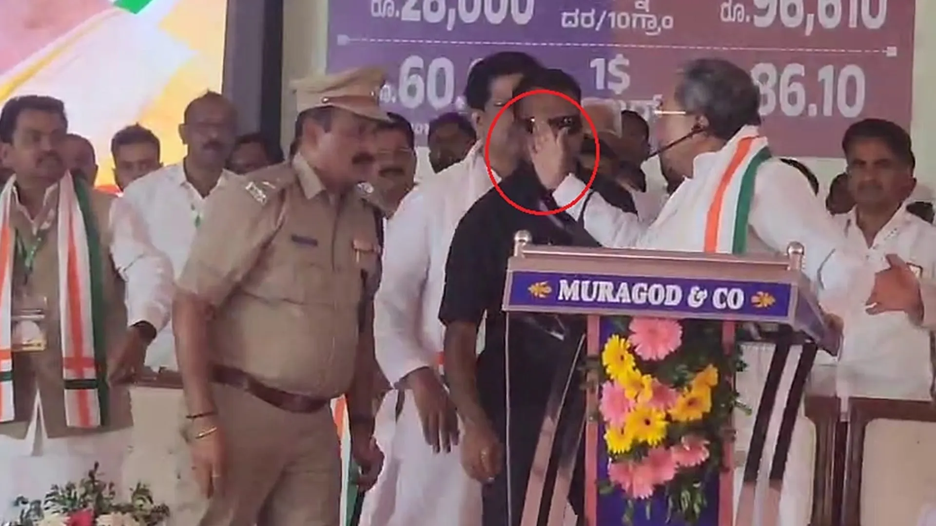 Siddaramaiah Loses Cool on Stage, Makes Slap Gesture at Police Officer | Watch