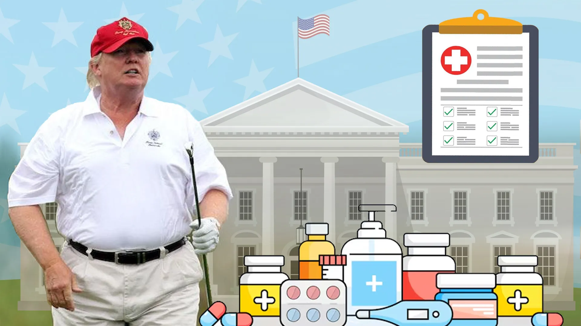 Trump’s Health Report: BMI still ‘Overweight’,  No Alcohol, No Tobacco, Just Golf