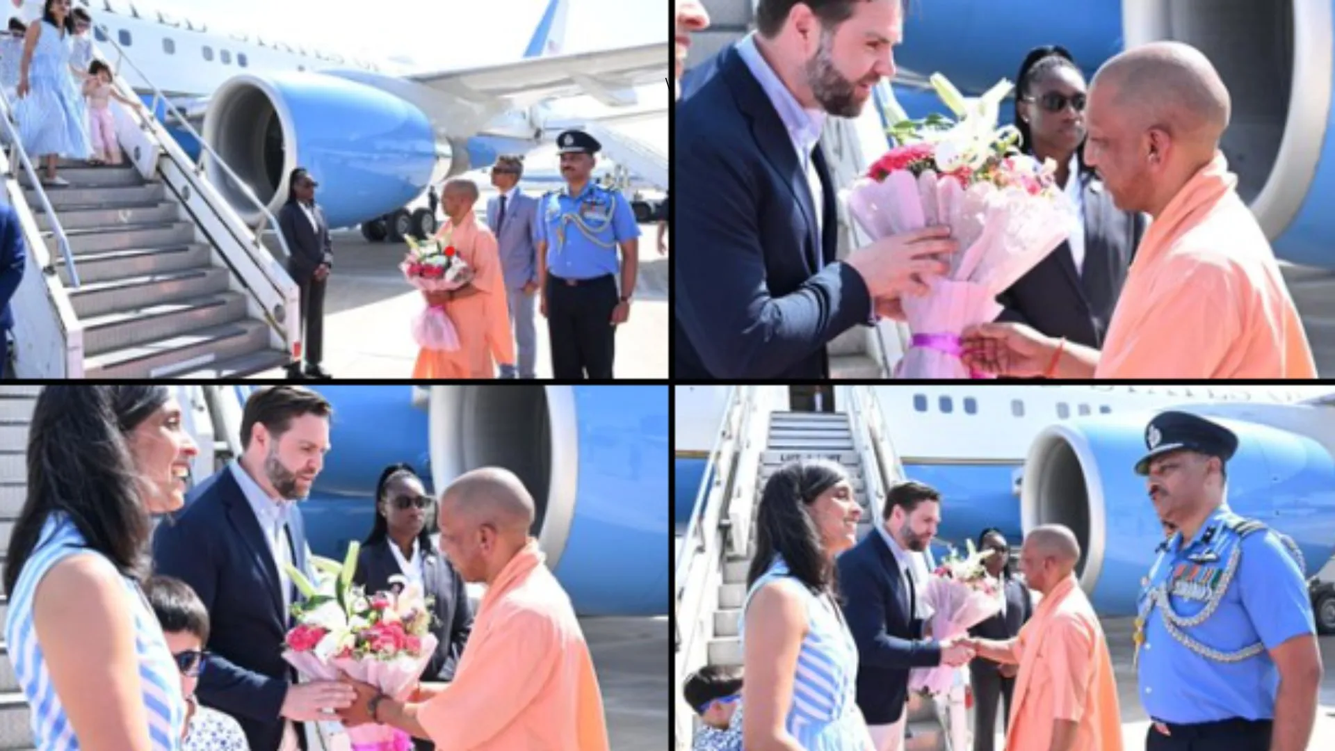 US Vice President JD Vance Visits Agra With Family, Welcomed by UP CM | Watch