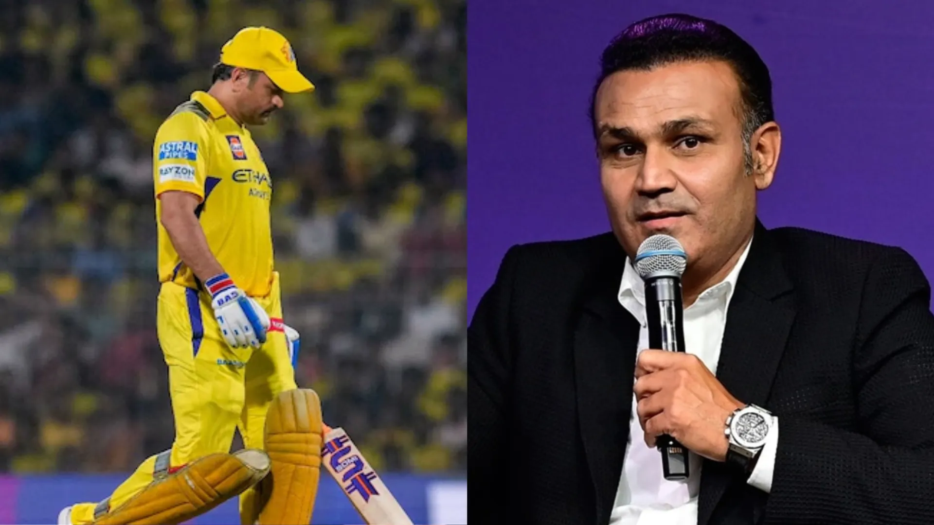 Virender Sehwag Reacts to MS Dhoni’s Dismissal in IPL 2025 | Watch