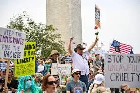 Thousands Rally Across US in Fresh Wave of Protests Against Trump Policies