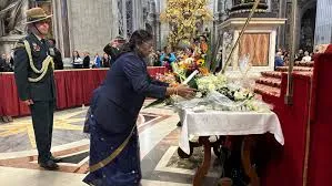 President Murmu Pays Homage to Pope Francis at Vatican Ahead of State Funeral