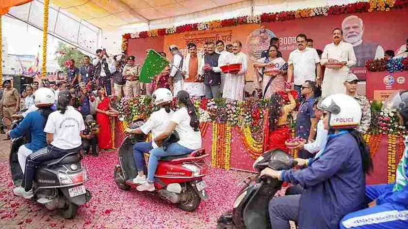 Bhopal Turns Pink For ‘Ahilya Vahini’ Women’s Rally: CM Mohan Yadav Joins Thousands Of Women Ride | WATCH