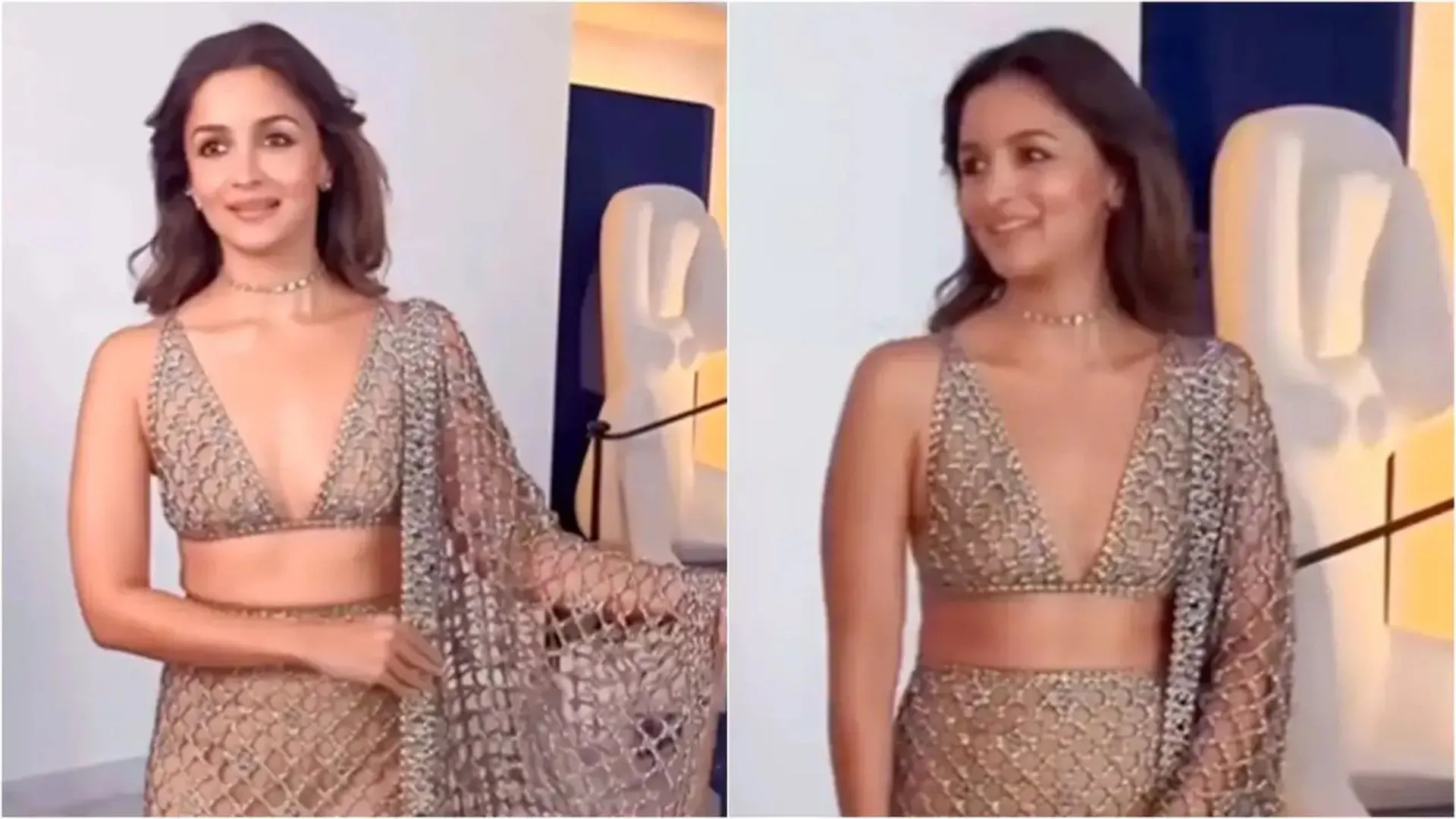 Cannes 2025: Alia Bhatt Turns Heads in Fusion Saree, Showcasing Bollywood Glam on Day 2 – WATCH