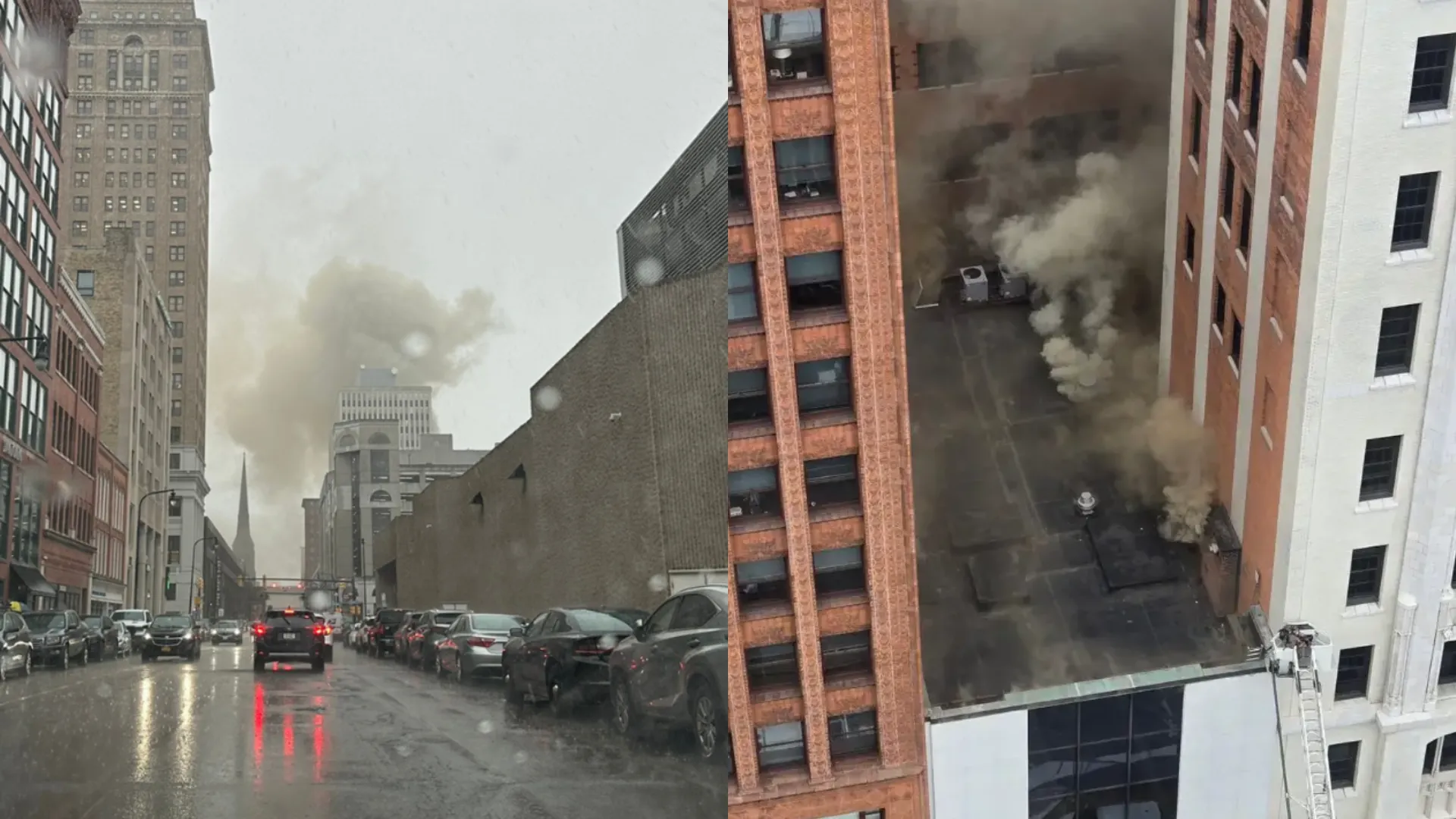 Fire Breaks Out in Downtown Buffalo Law Office, Church Street Shut | Watch