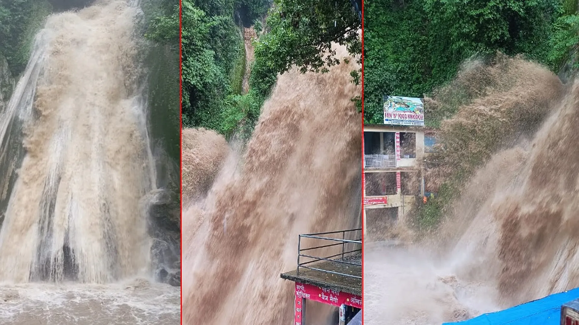 Kempty Fall Overflows After Torrential Rains Lash Uttarakhand; IMD Issues Fresh Alerts for North India | Watch