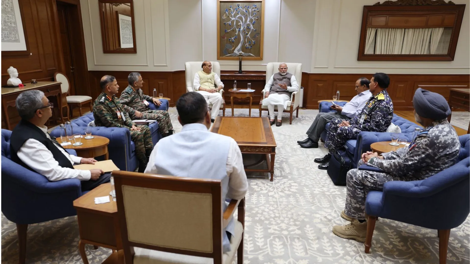 PM Modi Chairs High-Level Security Meet With Rajnath Singh, NSA, CDS, Service Chiefs