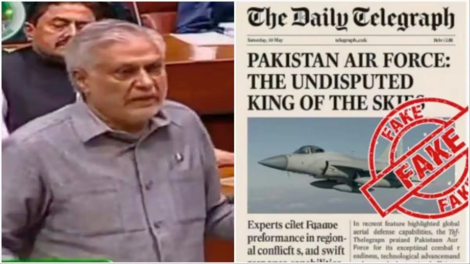 Pakistan Deputy PM Exposed Using Fake ‘Telegraph’ Cover After Indian Airstrikes