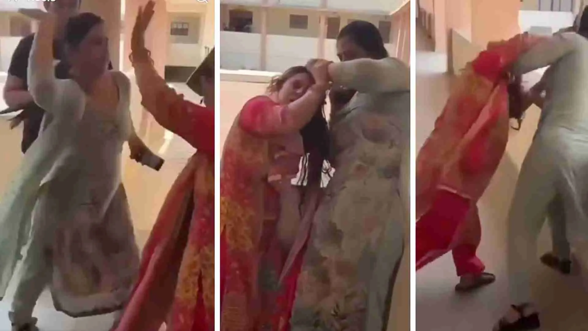 Principal And Librarian Thrashes, Slaps And Pull Each Others Hair Inside School | WATCH