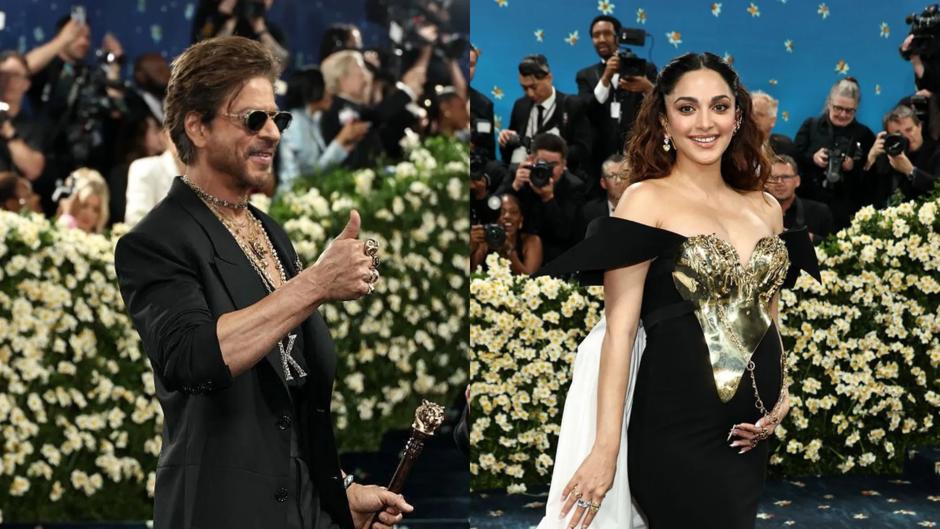 Shah Rukh Khan Debuts at Met Gala 2025 With Bold ‘K’ Necklace; Kiara Stuns in Maternity Look | Watch