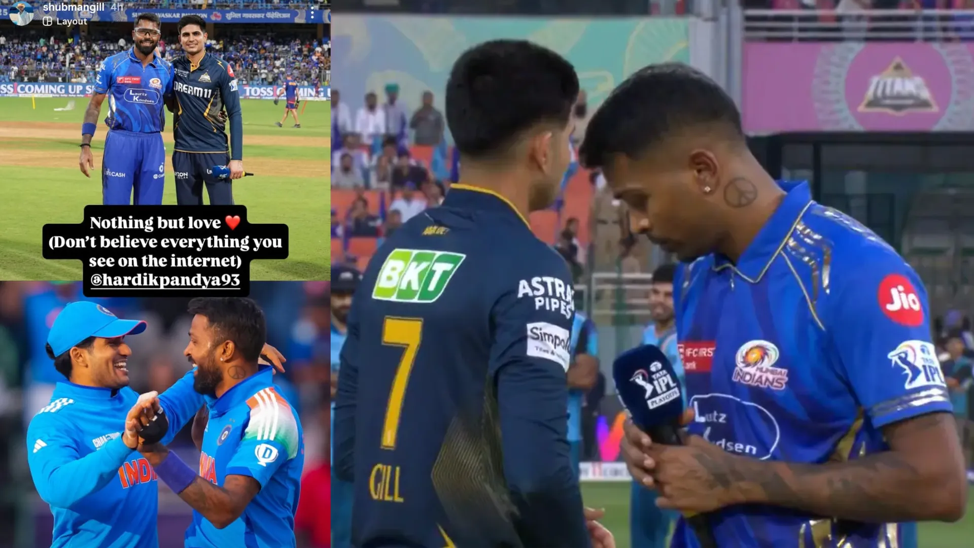 Shubman Gill Opens Up on Alleged Ego Clash with Hardik Pandya After MI vs GT Face-off