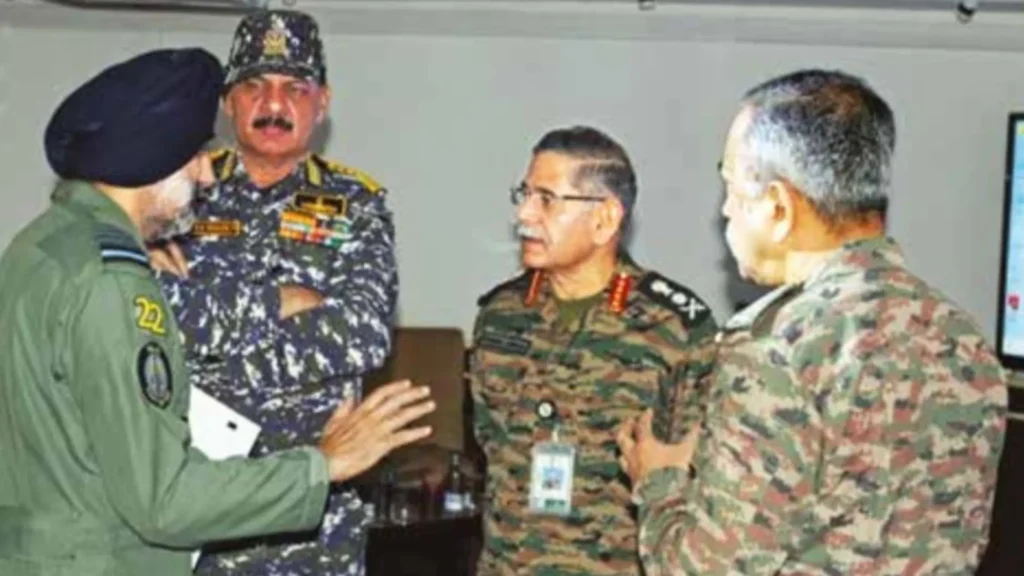 The chiefs of the Tri-Services captured leading ‘Operation Sindoor’ from the war room ImageIndian Army The chiefs of the Tri-Services captured leading ‘Operation Sindoor’ from the war room ImageIndian Army