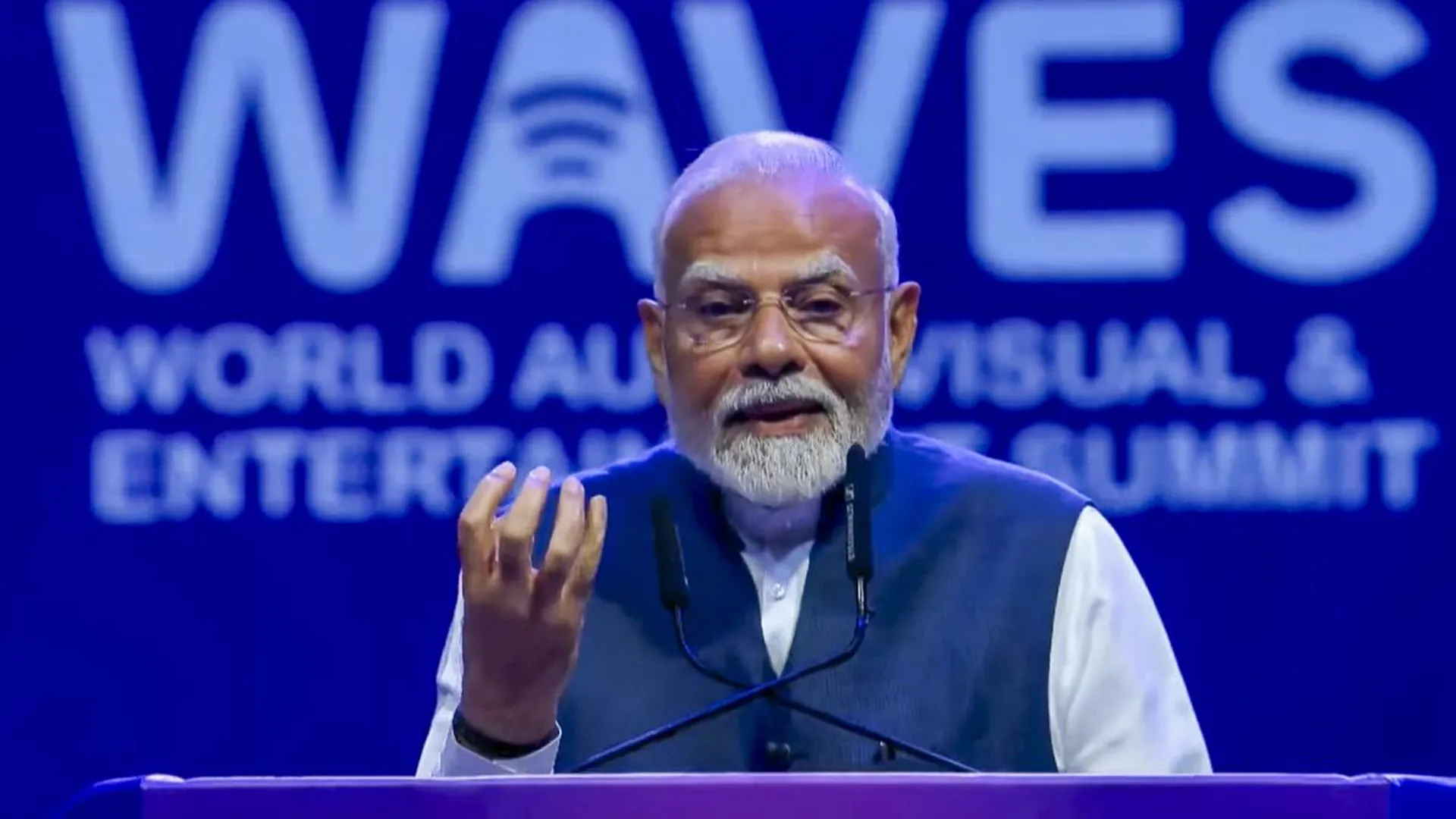 WAVES 2025: PM Modi Highlights India’s Orange Economy as Entertainment Summit Begins