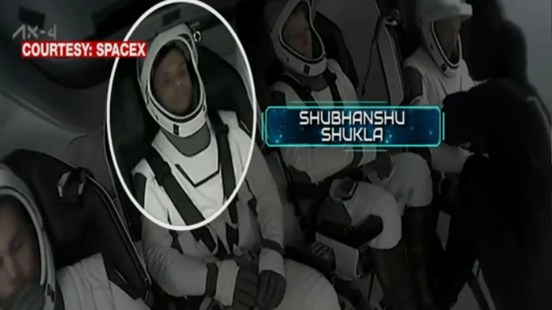 First Image of Shubhanshu Shukla Inside Dragon Spacecraft Released Before Axiom-4 Liftoff | Watch