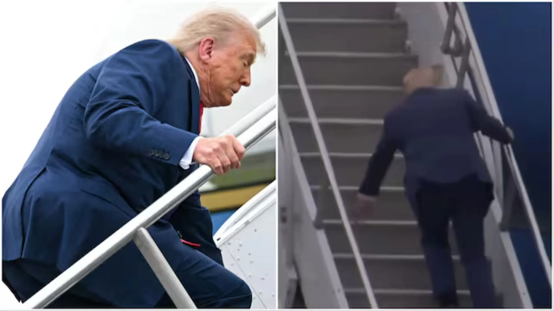 Donald Trump Trips on Air Force One Steps, Sparks Online Frenzy | Viral Video