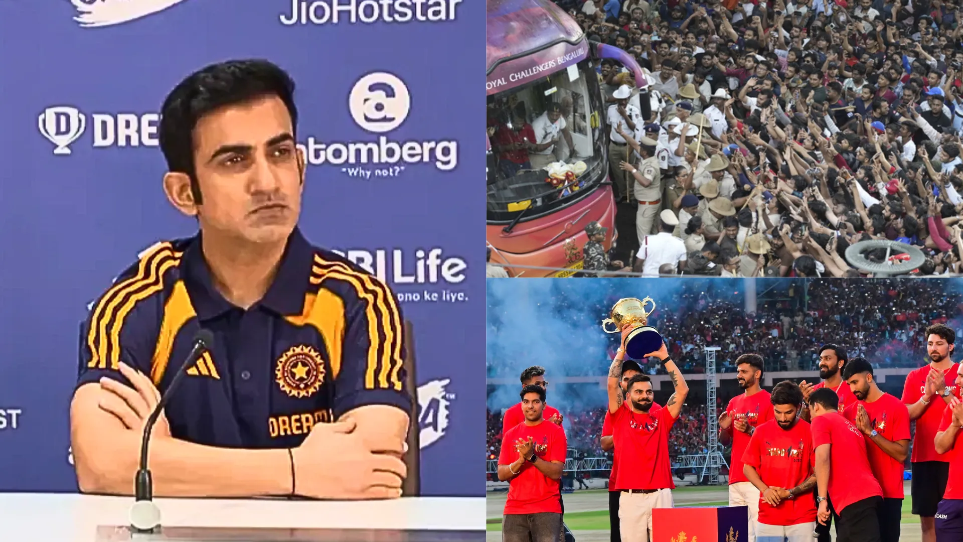 Gautam Gambhir Slams IPL Celebrations in Bengaluru, Breaks Silence on Tragic Deaths
