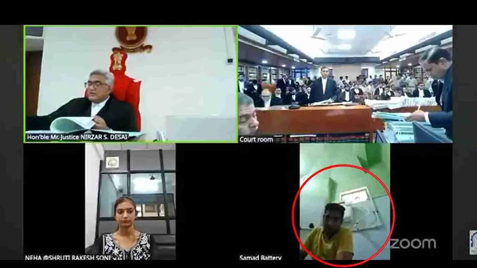 Man Attends Gujarat High Court Hearing From Toilet | VIDEO