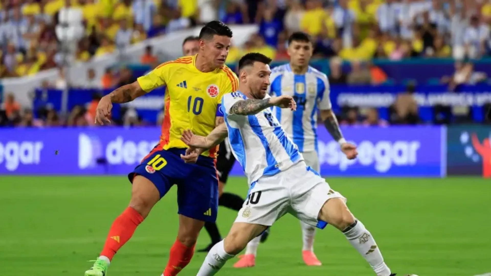 Messi-James Heated Clash Grabs Headlines During Argentina vs Colombia Copa América Match