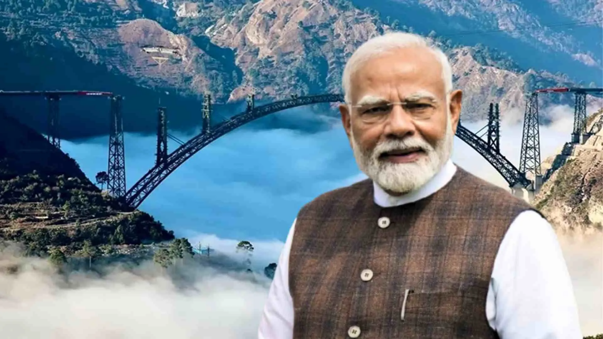 PM Modi Unveils World’s Tallest Railway Bridge Over Chenab River in J&K | VIDEO