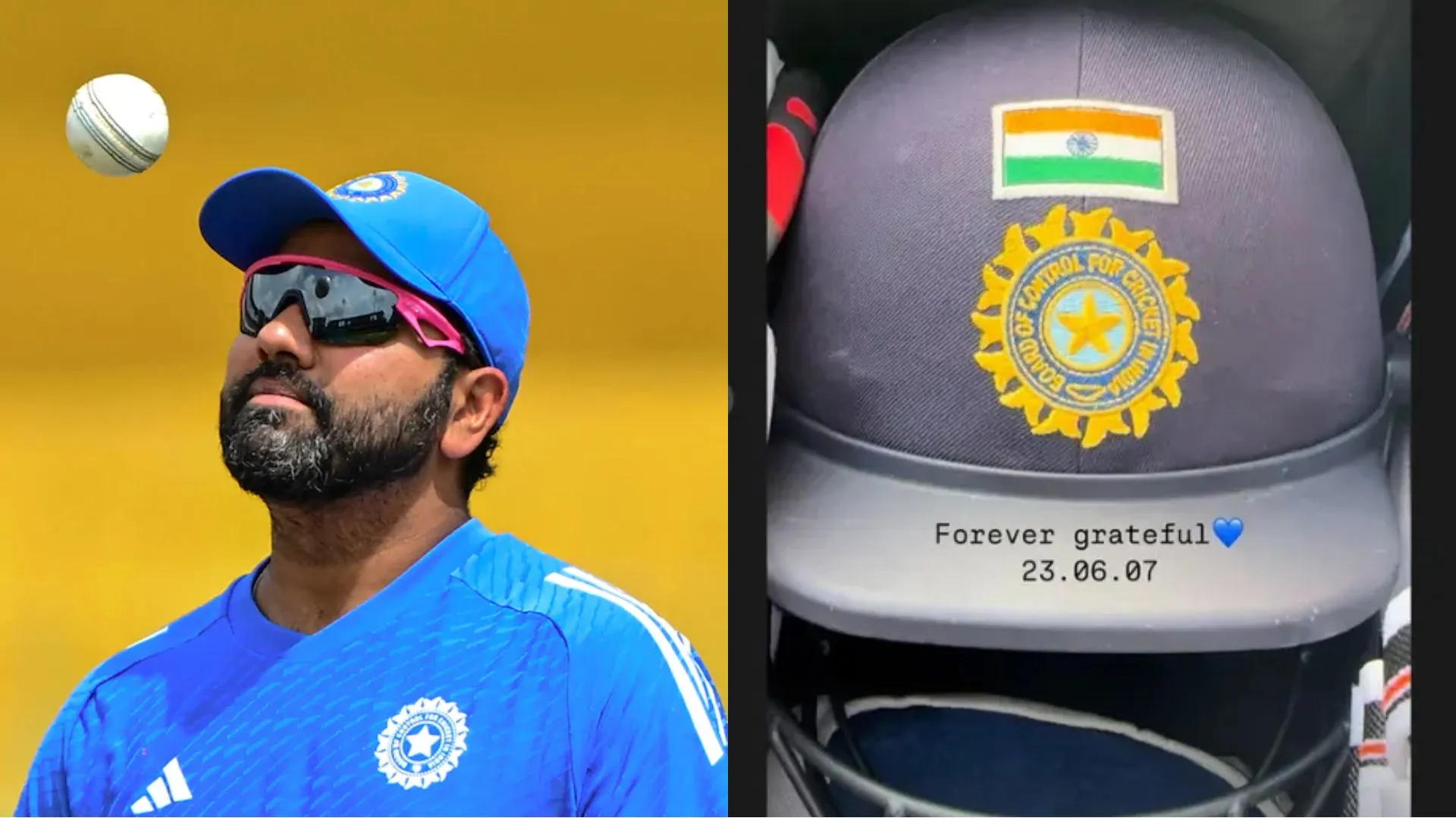 Rohit Sharma Shares India Badge; What 23/06/07 Means?