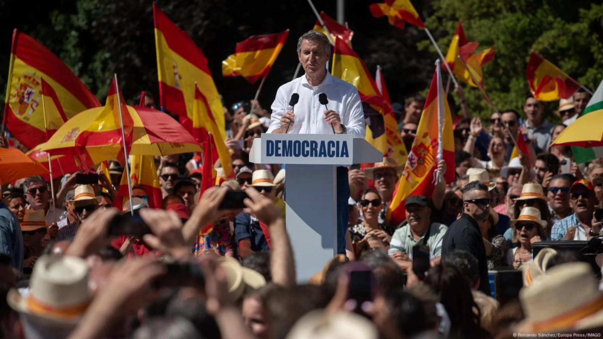 Spain: Tens Of Thousands Rally In Madrid Against Sanchez Demanding Early Election