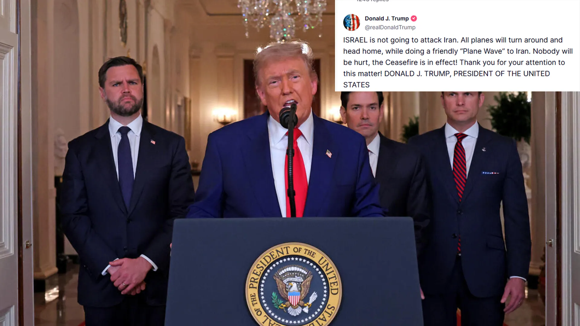 Trump Warns Israel: “Do Not Drop Those Bombs,” Calls Netanyahu as Ceasefire Wobbles