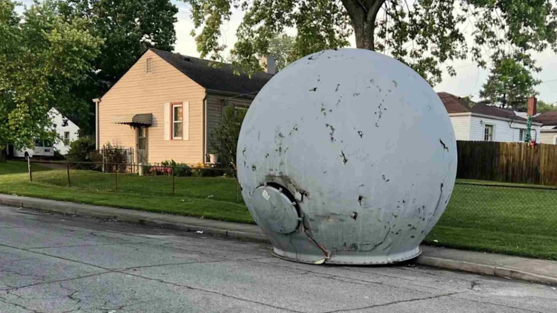 White Sphere Crashes in Indiana Storm, Shocks Locals