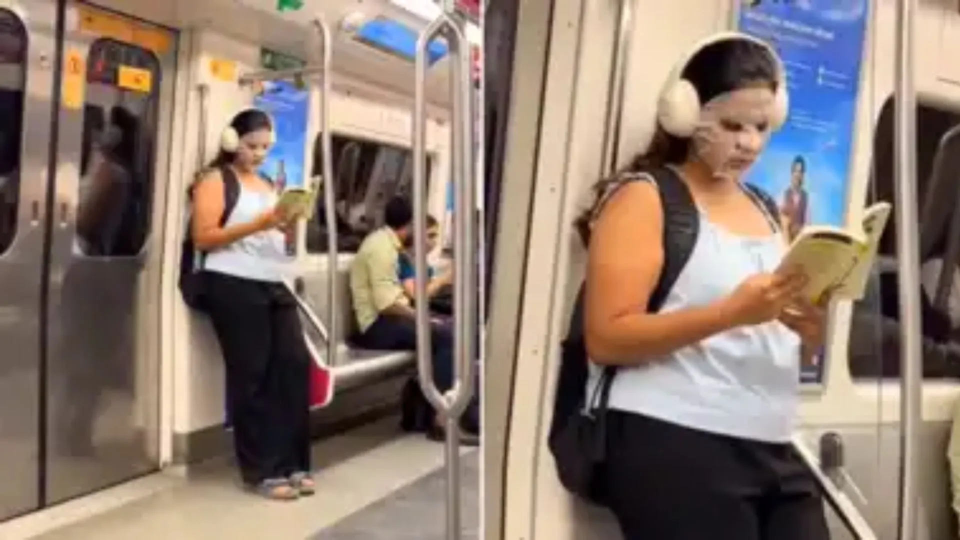 Skincare Goals: Woman Wears Sheet Mask in Delhi Metro | WATCH