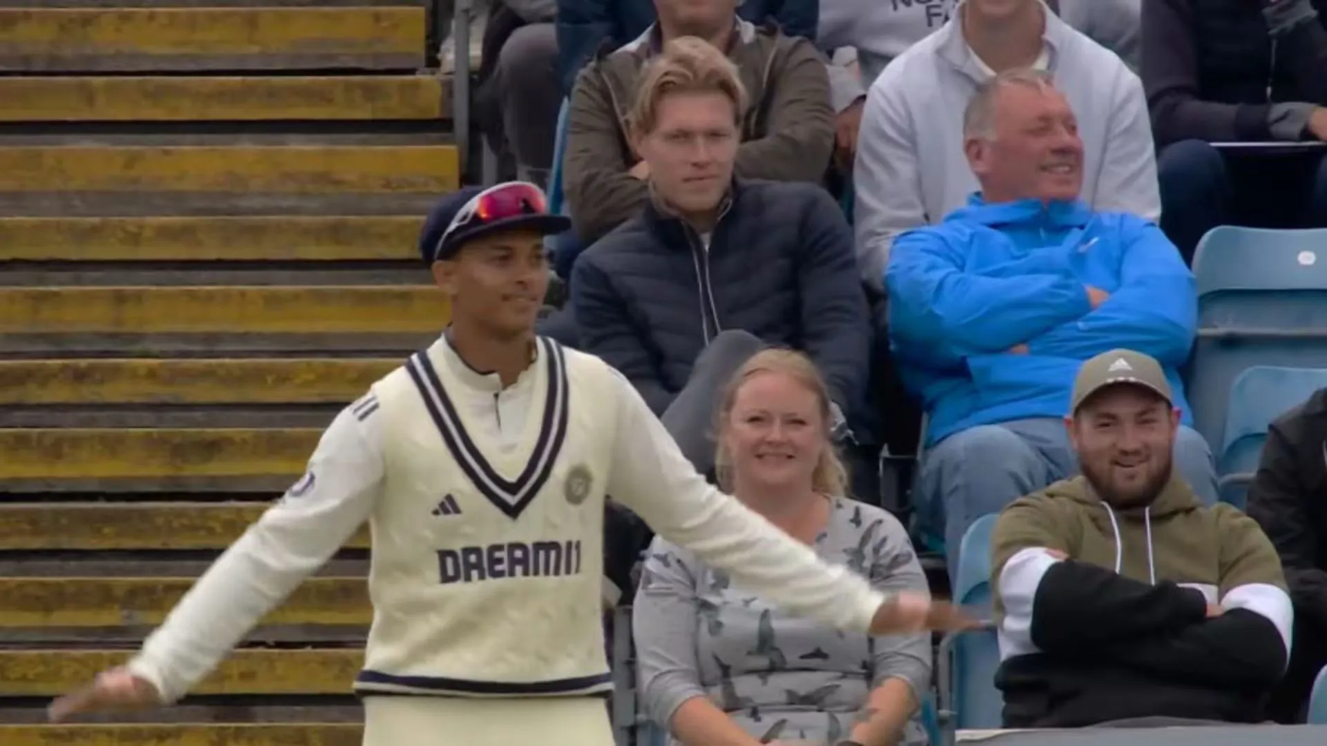 Yashasvi Jaiswal Dances for English Fans After Dropping Four Catches – Watch