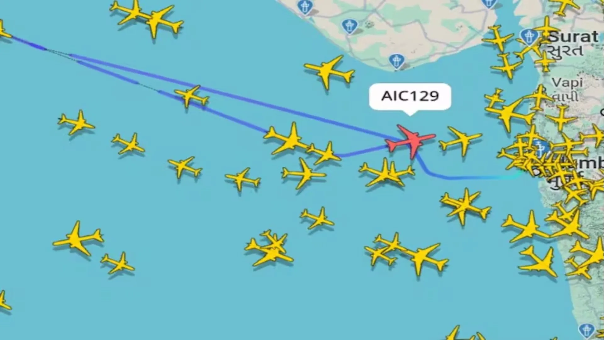 Air India Flight AIC129 to London Makes Mid-Air U-Turn, Returns to Mumbai