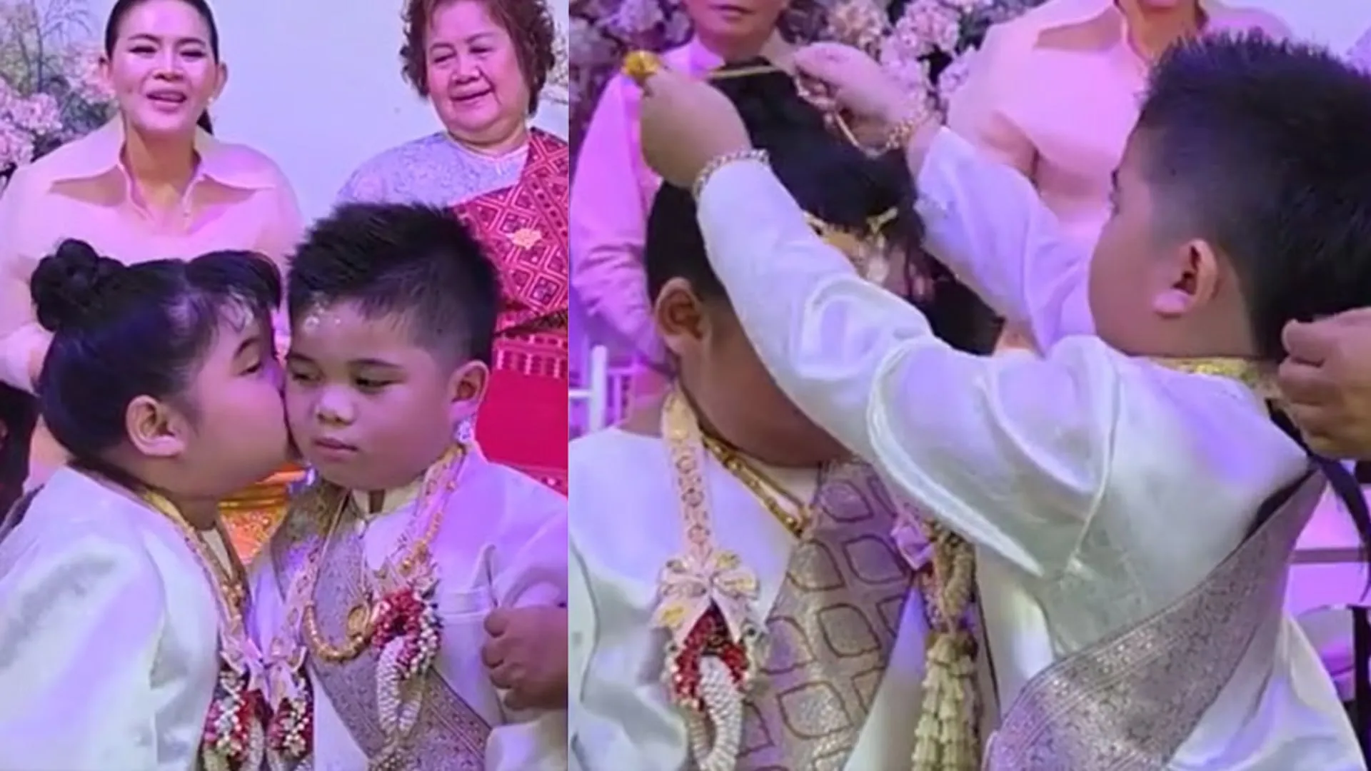 4-Year-Old Thai Twins Gets Married in Traditional Ceremony