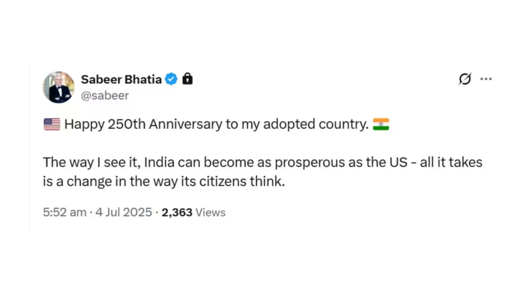 Sabeer Bhatia's Post