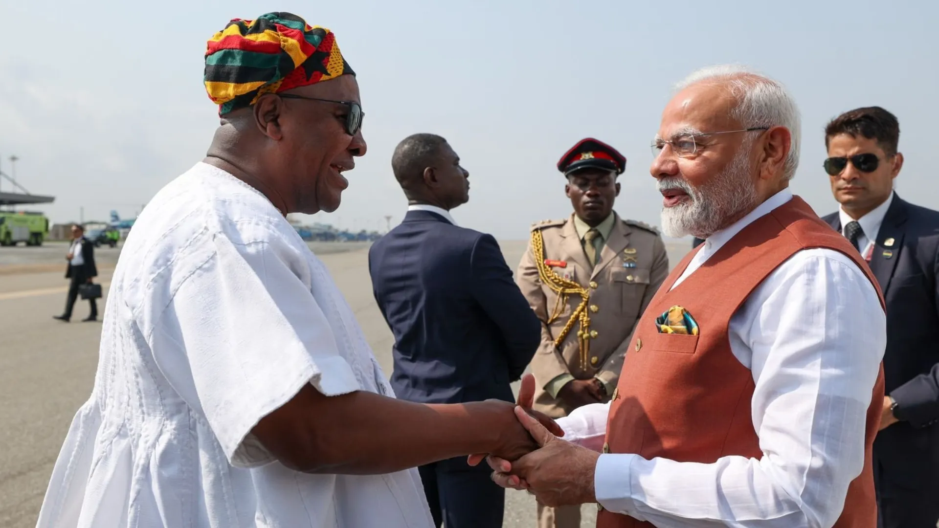 ‘Hare Rama Hare Krishna’ Echoes as PM Modi Begins Historic Ghana Visit | Watch